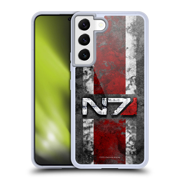 EA Bioware Mass Effect Graphics N7 Logo Distressed Soft Gel Case for Samsung Galaxy S22 5G & MagSafe