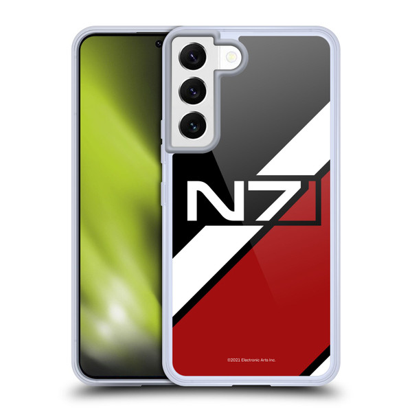 EA Bioware Mass Effect Graphics N7 Logo Stripes Soft Gel Case for Samsung Galaxy S22 5G & MagSafe