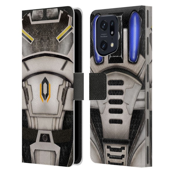 EA Bioware Mass Effect Armor Collection Cerberus Leather Book Wallet Case Cover For OPPO Find X5 Pro