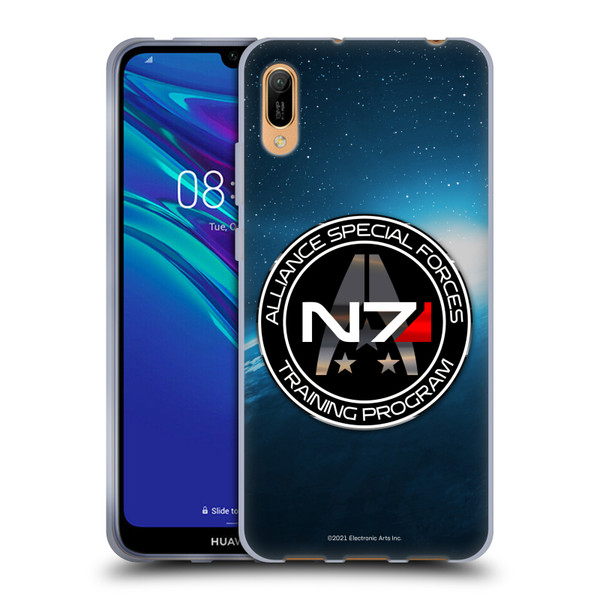 EA Bioware Mass Effect 3 Badges And Logos N7 Training Program Soft Gel Case for Huawei Y6 Pro (2019)