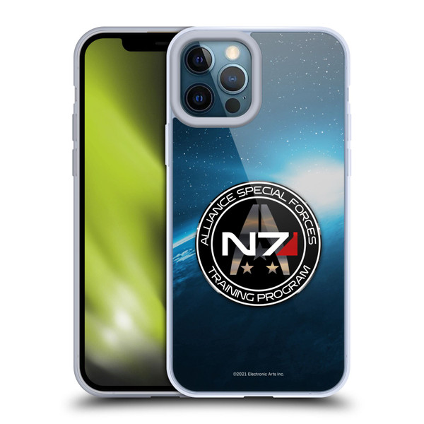 EA Bioware Mass Effect 3 Badges And Logos N7 Training Program Soft Gel Case for Apple iPhone 12 Pro Max