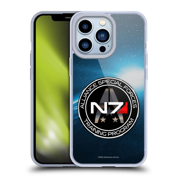 EA Bioware Mass Effect 3 Badges And Logos N7 Training Program Soft Gel Case for Apple iPhone 13 Pro