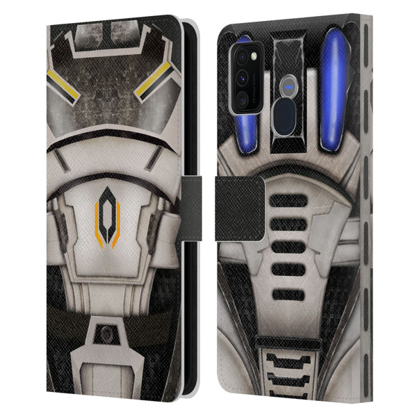 EA Bioware Mass Effect Armor Collection Cerberus Leather Book Wallet Case Cover For Samsung Galaxy M30s (2019)/M21 (2020)