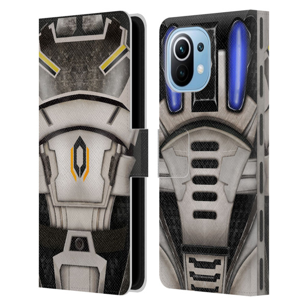 EA Bioware Mass Effect Armor Collection Cerberus Leather Book Wallet Case Cover For Xiaomi Mi 11