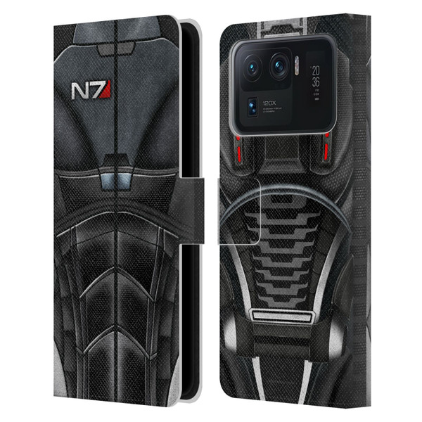 EA Bioware Mass Effect Armor Collection N7 Leather Book Wallet Case Cover For Xiaomi Mi 11 Ultra