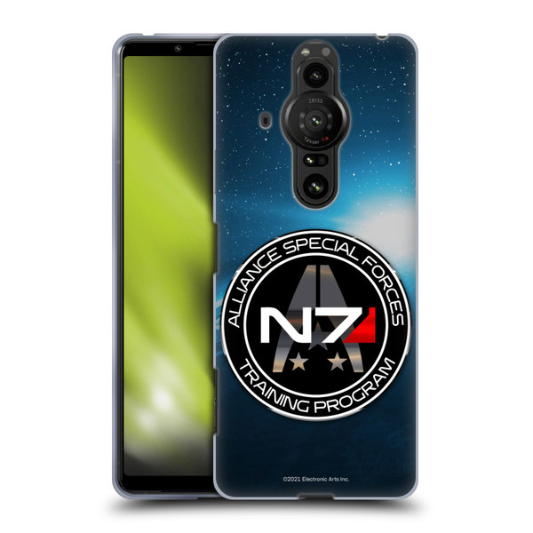 EA Bioware Mass Effect 3 Badges And Logos N7 Training Program Soft Gel Case for Sony Xperia Pro-I