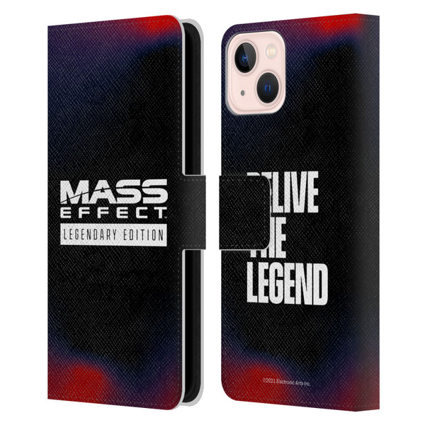 EA Bioware Mass Effect Legendary Graphics Logo Leather Book Wallet Case Cover For Apple iPhone 13