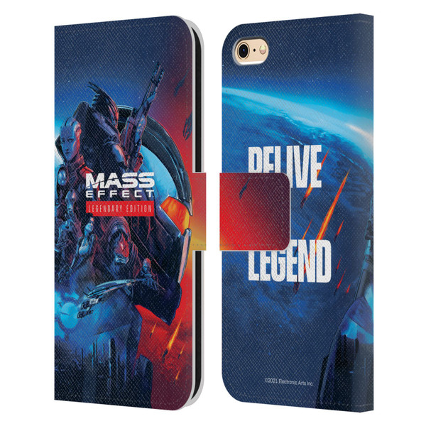 EA Bioware Mass Effect Legendary Graphics Key Art Leather Book Wallet Case Cover For Apple iPhone 6 / iPhone 6s