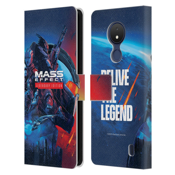 EA Bioware Mass Effect Legendary Graphics Key Art Leather Book Wallet Case Cover For Nokia C21