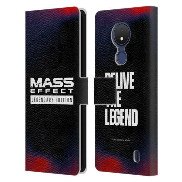 EA Bioware Mass Effect Legendary Graphics Logo Leather Book Wallet Case Cover For Nokia C21
