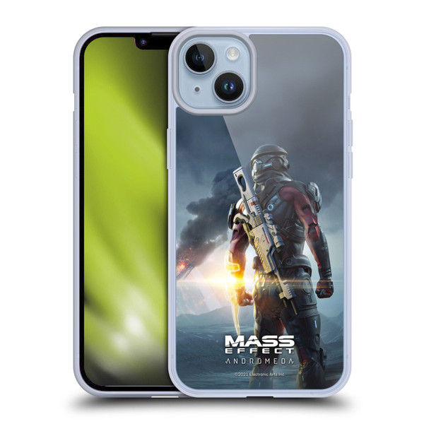 EA Bioware Mass Effect Andromeda Graphics Key Art Super Deluxe 2017 Soft Gel Case for Apple iPhone 14 Plus