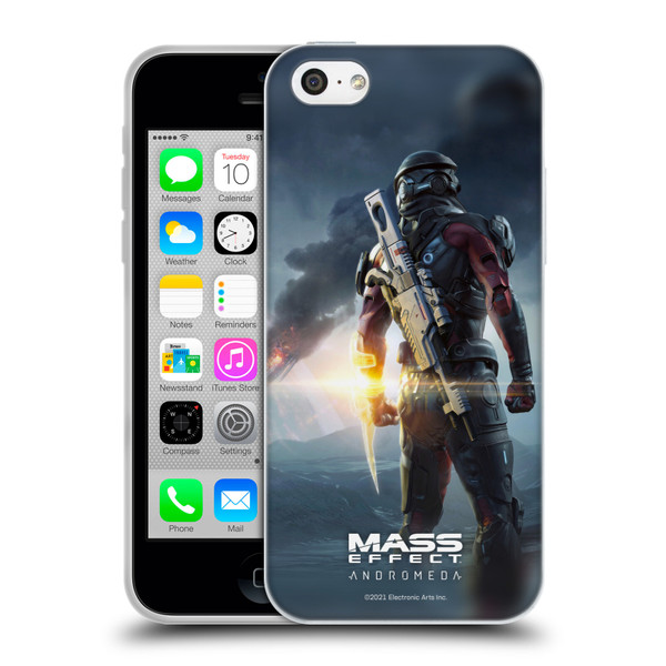 EA Bioware Mass Effect Andromeda Graphics Key Art Super Deluxe 2017 Soft Gel Case for Apple iPhone 5c