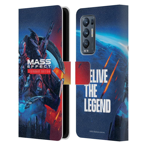 EA Bioware Mass Effect Legendary Graphics Key Art Leather Book Wallet Case Cover For OPPO Find X3 Neo / Reno5 Pro+ 5G