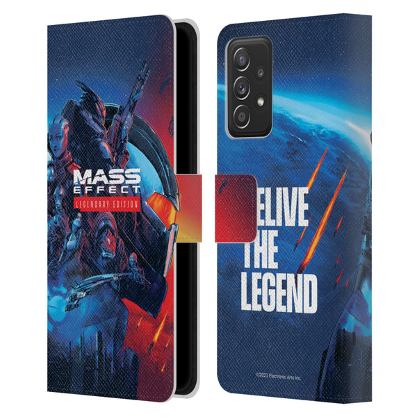 EA Bioware Mass Effect Legendary Graphics Key Art Leather Book Wallet Case Cover For Samsung Galaxy A52 / A52s / 5G (2021)