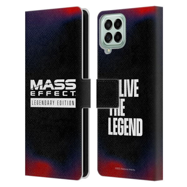EA Bioware Mass Effect Legendary Graphics Logo Leather Book Wallet Case Cover For Samsung Galaxy M33 (2022)