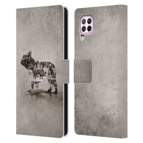 Klaudia Senator French Bulldog Vintage Leather Book Wallet Case Cover For Huawei Nova 6 SE / P40 Lite