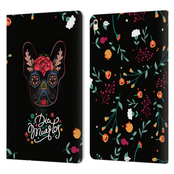 Klaudia Senator French Bulldog Day Of The Dead Leather Book Wallet Case Cover For Apple iPad Pro 10.5 (2017)