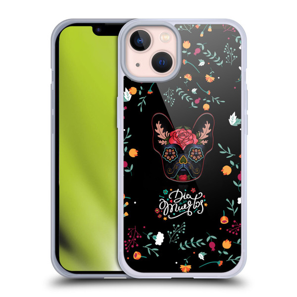 Klaudia Senator French Bulldog Day Of The Dead Soft Gel Case for Apple iPhone 13