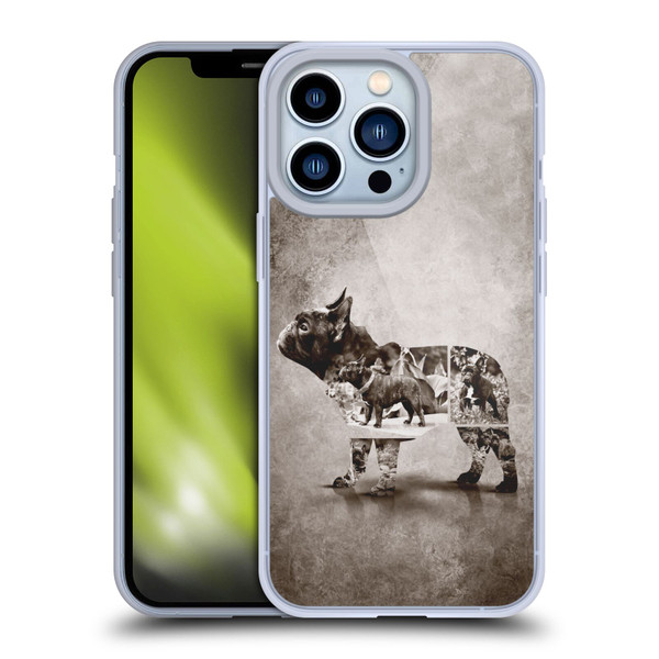 Klaudia Senator French Bulldog Vintage Soft Gel Case for Apple iPhone 13 Pro