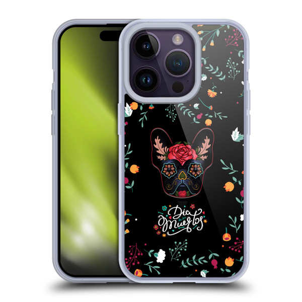 Klaudia Senator French Bulldog Day Of The Dead Soft Gel Case for Apple iPhone 14 Pro