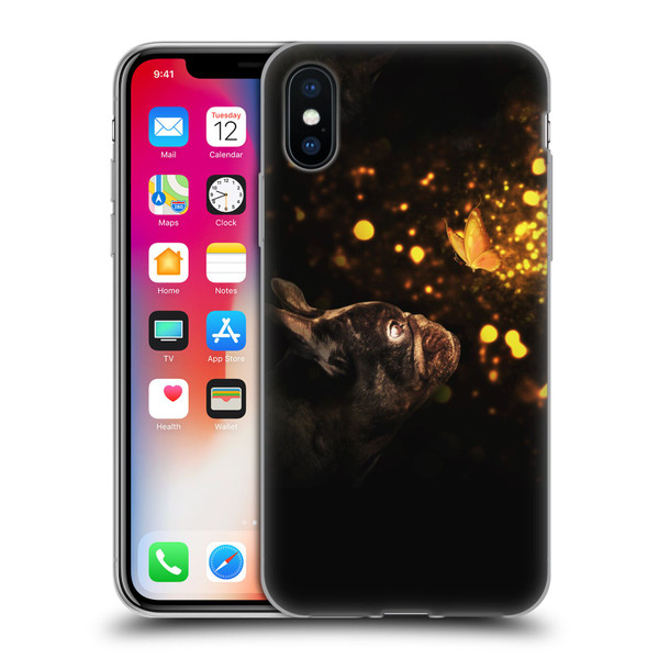 Klaudia Senator French Bulldog Butterfly Soft Gel Case for Apple iPhone X / iPhone XS
