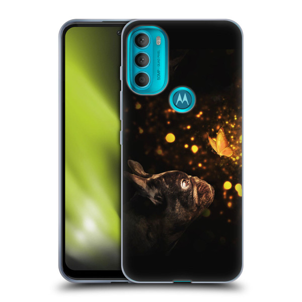 Klaudia Senator French Bulldog Butterfly Soft Gel Case for Motorola Moto G71 5G