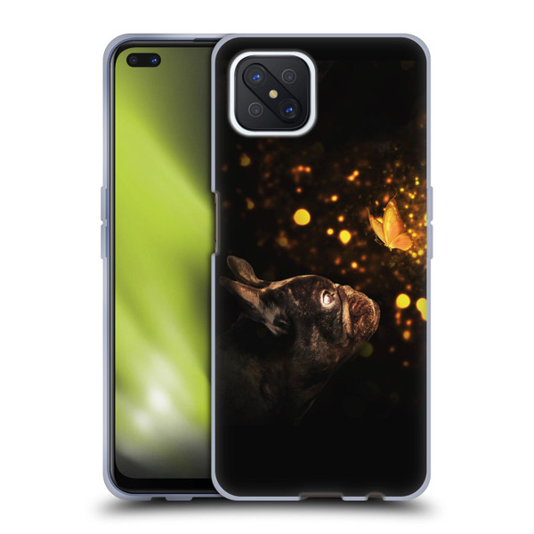 Klaudia Senator French Bulldog Butterfly Soft Gel Case for OPPO Reno4 Z 5G