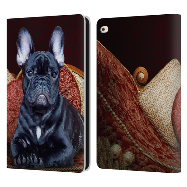 Klaudia Senator French Bulldog 2 Classic Couch Leather Book Wallet Case Cover For Apple iPad Air 2 (2014)