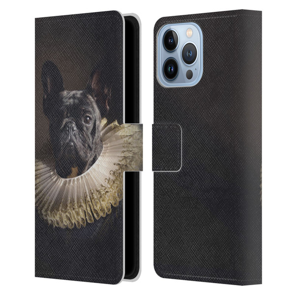 Klaudia Senator French Bulldog 2 King Leather Book Wallet Case Cover For Apple iPhone 13 Pro Max