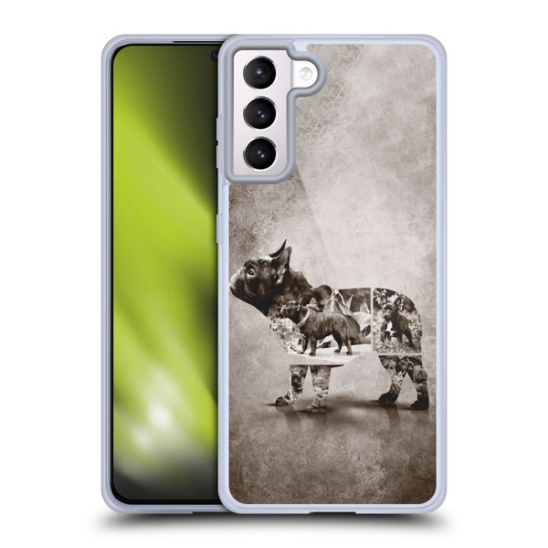 Klaudia Senator French Bulldog Vintage Soft Gel Case for Samsung Galaxy S21+ 5G