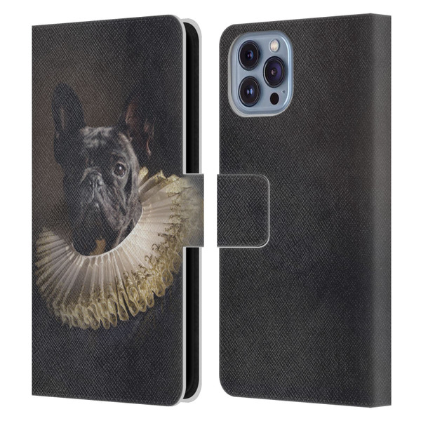 Klaudia Senator French Bulldog 2 King Leather Book Wallet Case Cover For Apple iPhone 14