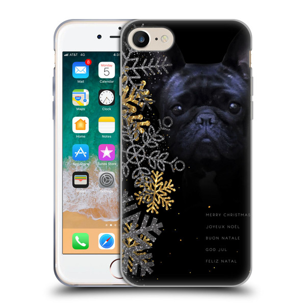 Klaudia Senator French Bulldog 2 Snow Flakes Soft Gel Case for Apple iPhone 7 / 8 / SE 2020 & 2022