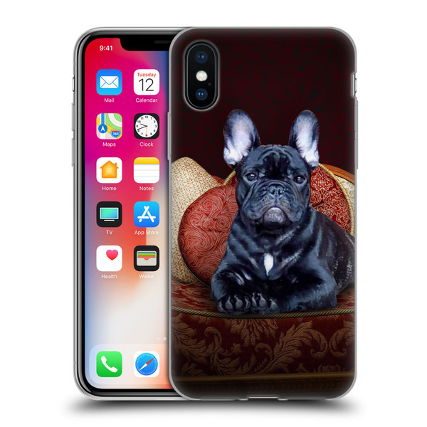 Klaudia Senator French Bulldog 2 Classic Couch Soft Gel Case for Apple iPhone X / iPhone XS