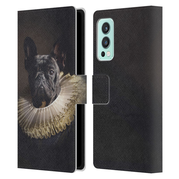 Klaudia Senator French Bulldog 2 King Leather Book Wallet Case Cover For OnePlus Nord 2 5G