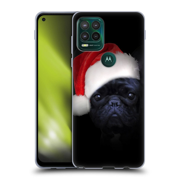 Klaudia Senator French Bulldog 2 Christmas Hat Soft Gel Case for Motorola Moto G Stylus 5G 2021