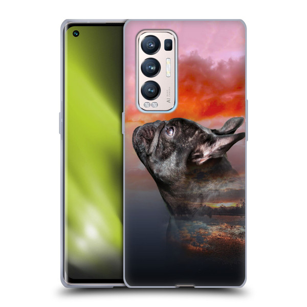 Klaudia Senator French Bulldog 2 Reminisce Soft Gel Case for OPPO Find X3 Neo / Reno5 Pro+ 5G