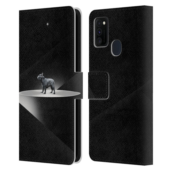 Klaudia Senator French Bulldog 2 Wandering Leather Book Wallet Case Cover For Samsung Galaxy M30s (2019)/M21 (2020)
