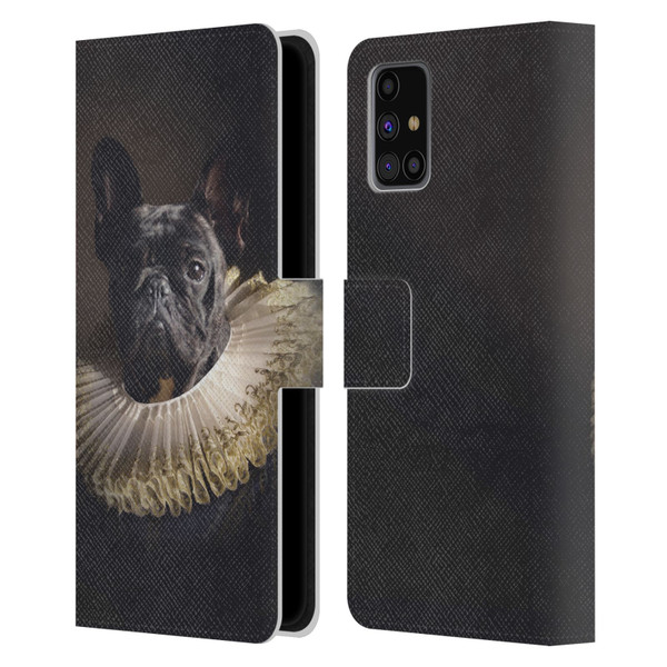 Klaudia Senator French Bulldog 2 King Leather Book Wallet Case Cover For Samsung Galaxy M31s (2020)