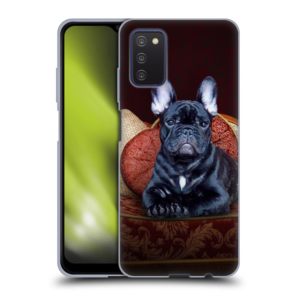 Klaudia Senator French Bulldog 2 Classic Couch Soft Gel Case for Samsung Galaxy A03s (2021)