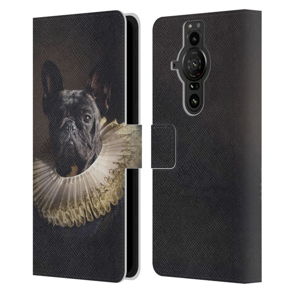 Klaudia Senator French Bulldog 2 King Leather Book Wallet Case Cover For Sony Xperia Pro-I