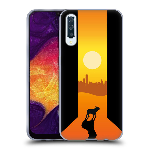 Klaudia Senator French Bulldog 2 Shadow At Sunset Soft Gel Case for Samsung Galaxy A50/A30s (2019)