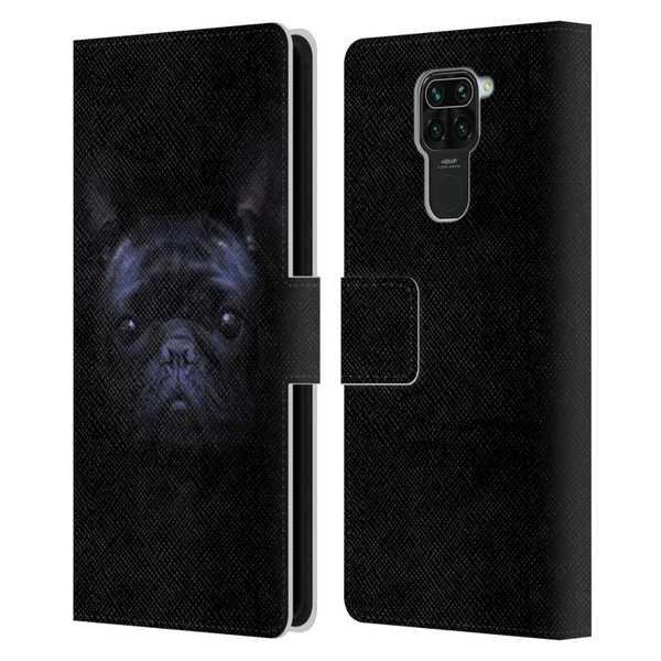 Klaudia Senator French Bulldog 2 Darkness Leather Book Wallet Case Cover For Xiaomi Redmi Note 9 / Redmi 10X 4G