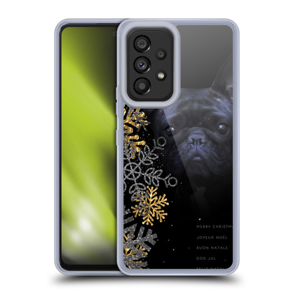 Klaudia Senator French Bulldog 2 Snow Flakes Soft Gel Case for Samsung Galaxy A53 5G (2022)