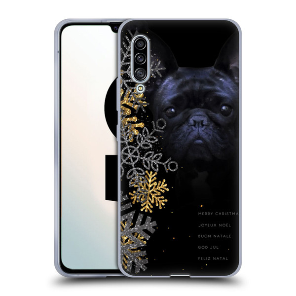 Klaudia Senator French Bulldog 2 Snow Flakes Soft Gel Case for Samsung Galaxy A90 5G (2019)