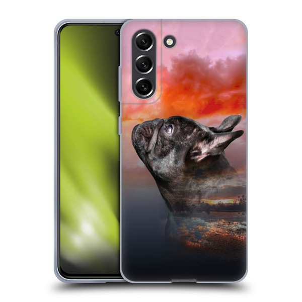 Klaudia Senator French Bulldog 2 Reminisce Soft Gel Case for Samsung Galaxy S21 FE 5G