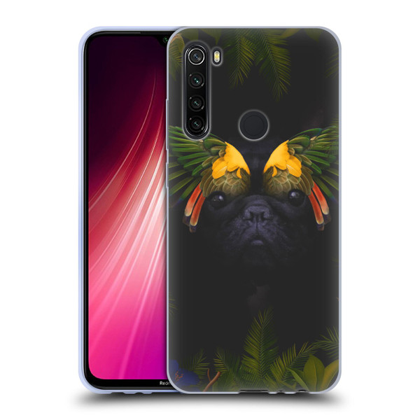 Klaudia Senator French Bulldog 2 Bird Feathers Soft Gel Case for Xiaomi Redmi Note 8T