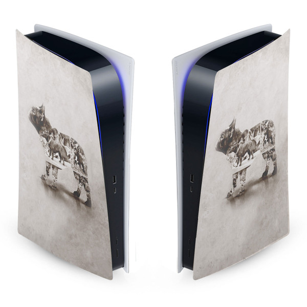 Klaudia Senator French Bulldog Vintage Vinyl Sticker Skin Decal Cover for Sony PS5 Digital Edition Console