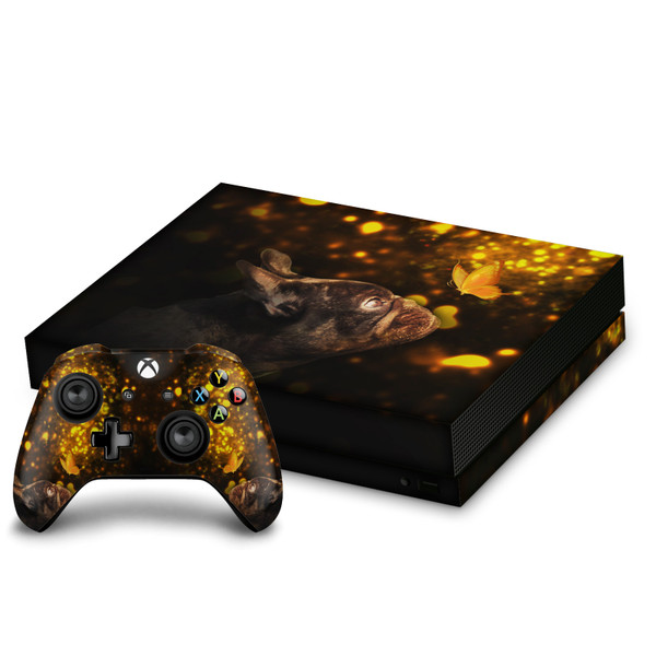 Klaudia Senator French Bulldog Butterfly Vinyl Sticker Skin Decal Cover for Microsoft Xbox One X Bundle