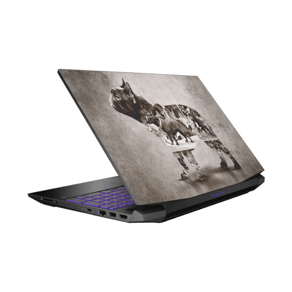 Klaudia Senator French Bulldog Vintage Vinyl Sticker Skin Decal Cover for HP Pavilion 15.6" 15-dk0047TX