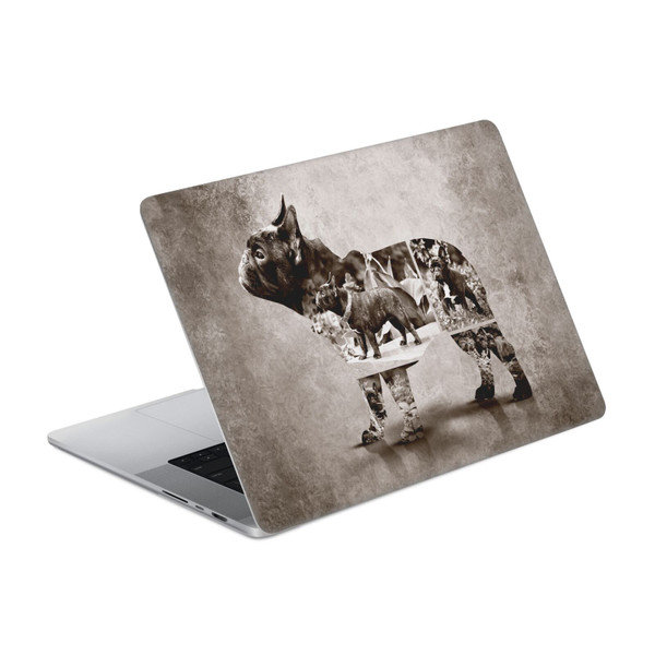 Klaudia Senator French Bulldog Vintage Vinyl Sticker Skin Decal Cover for Apple MacBook Pro 16" A2485